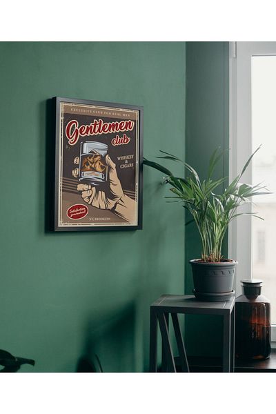Arthopia Pinterest Επιτραπέζια αφίσα με σκελετό με διακόσμηση ουίσκι υψηλής ποιότητας