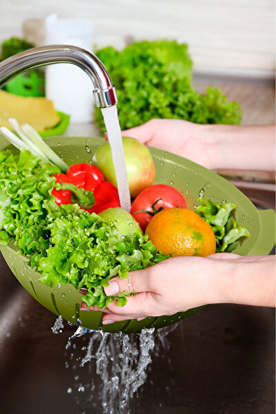 Mutfak Köşesi Handy Bowl Strainer Set 3 Lt - Kitchen Dowry Set Green