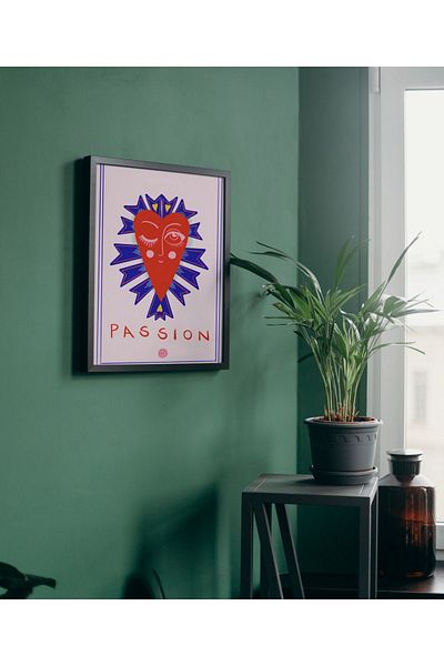 Arthopia Passion Passion Set Δώρο Αφίσα Πλαίσιο Καλλιτεχνική Ζωγραφική