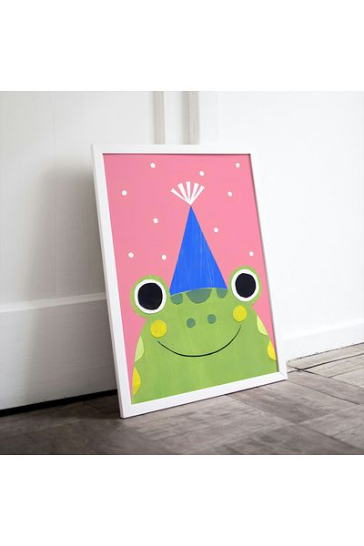 Arthopia Cute Animals Partici Frog Διακόσμηση Παιδικού Δωματίου Ποιοτική Πλαίσιο Πίνακας Αφίσα