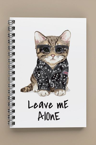Apeirona Unlined Notebook| 90 Sheets| Steel Spiral| Hard Cardboard Cover