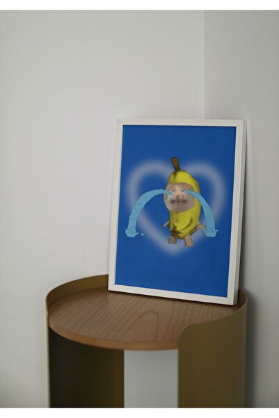 Arthopia Επιτραπέζια αφίσα Happy Happy Cat Banana Cat με σκελετό