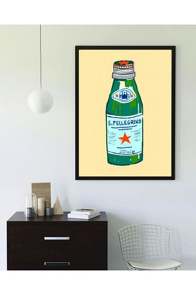 Arthopia S. Pellegrino Drink Pinterest Πίνακας καλλιτεχνικού σχεδιασμού με πλαίσιο αφίσας