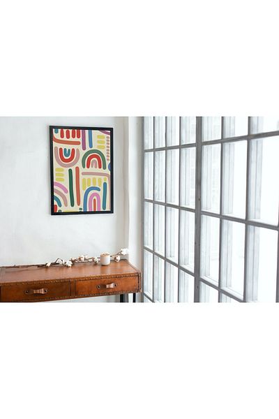 Arthopia Πολύχρωμο Rainbow Home Design Pinterest Αφίσα με κορνίζα Υψηλής ποιότητας διακοσμητικό σχέδιο ζωγραφικής