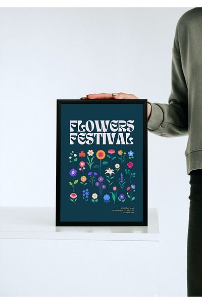 Arthopia Flowers Festival Flower Festival Pinterest Αφίσα με κορνίζα Υψηλής ποιότητας διακοσμητικό σχέδιο ζωγραφικής