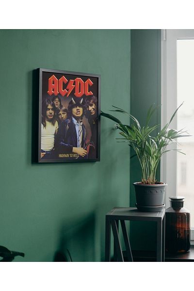Arthopia Πανό αφίσας AC/DC Highway To Hell Πίνακας σχεδίου υψηλής ποιότητας με πλαίσιο Pinterest