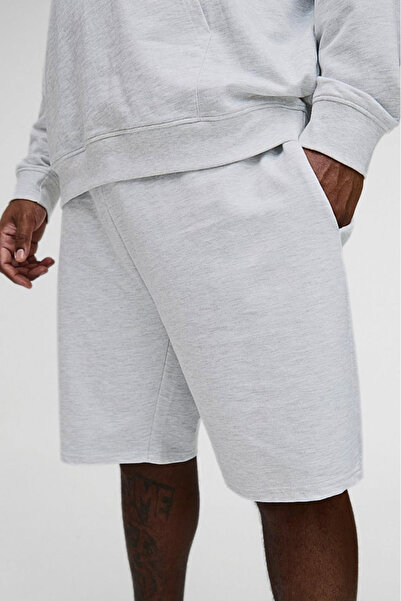 vladivosto Battal Mold Large Size Oversize Bermuda Shorts Black Gray