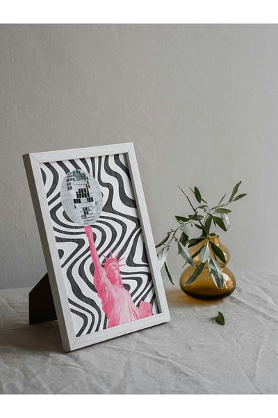 Arthopia Άγαλμα της ελευθερίας Disco Ball Pinterest Αφίσα με κορνίζα Υψηλής ποιότητας διακοσμητικό σχέδιο ζωγραφικής