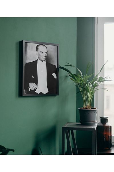 Arthopia Μουσταφά Καμάλ Ατατούρκ Διακοσμητικό Πλαίσιο Σχεδιασμού Αφίσα Ζωγραφική