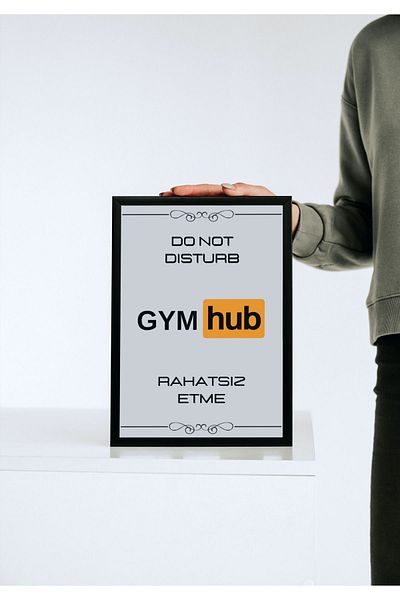 Arthopia GymHub Do Not Disturb Πίνακας υψηλής ποιότητας σχεδίασης με πλαίσιο αφίσας
