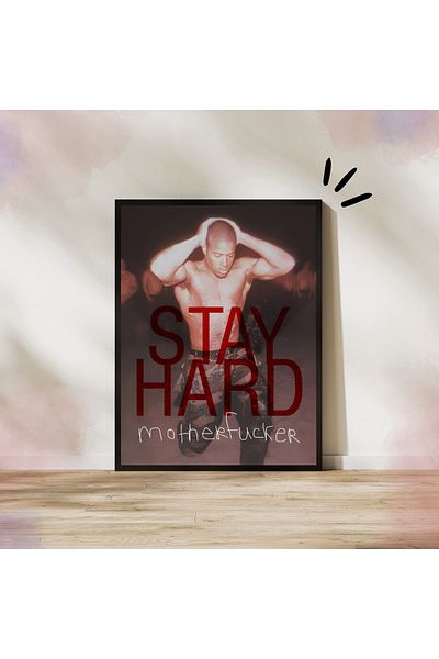 Arthopia David Goggins Stay Hard Motherf*cker Διακοσμητική αφίσα με κορνίζα Υψηλής ποιότητας ζωγραφική σχεδίασης