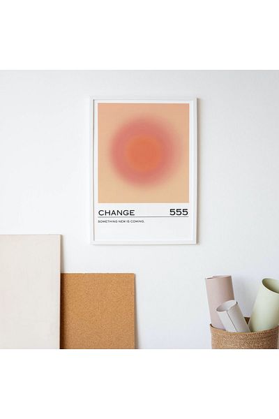 Arthopia Change Change 555 Angel Numbers Δώρο Αφίσα Πίνακας Καλλιτεχνικού Σχεδιασμού με κορνίζα