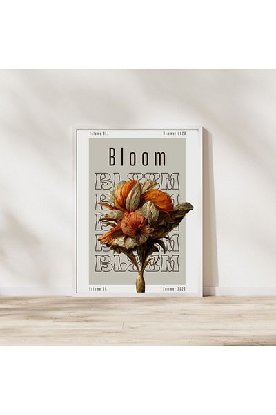 Arthopia Vintage Pinterest Flower Design Αφίσα με κορνίζα Υψηλής ποιότητας ζωγραφική σχεδίου