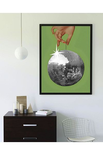 Arthopia Disco Ball Disco Ball Pinterest Πίνακας καλλιτεχνικού σχεδιασμού με κορνίζα