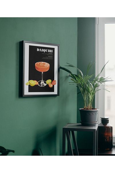 Arthopia Κοκτέιλ Daiquiri Pinterest Διακοσμητική αφίσα με κορνίζα Υψηλής ποιότητας ζωγραφική σχεδίασης