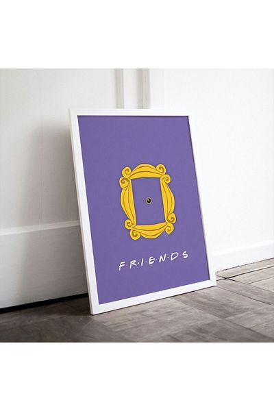 Arthopia Friends Monica's House Purple Door Pinterest Αφίσα με κορνίζα Υψηλής ποιότητας διακοσμητικό σχέδιο ζωγραφικής