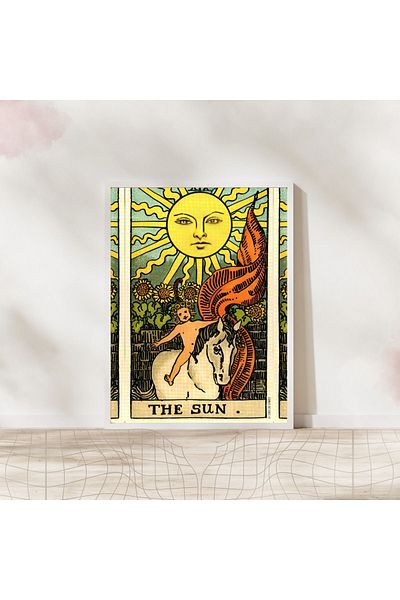 Arthopia Κάρτα Ταρώ The Sun Sun Horse Pinterest Διακοσμητική αφίσα Πίνακας υψηλής ποιότητας σχεδίου με πλαίσιο