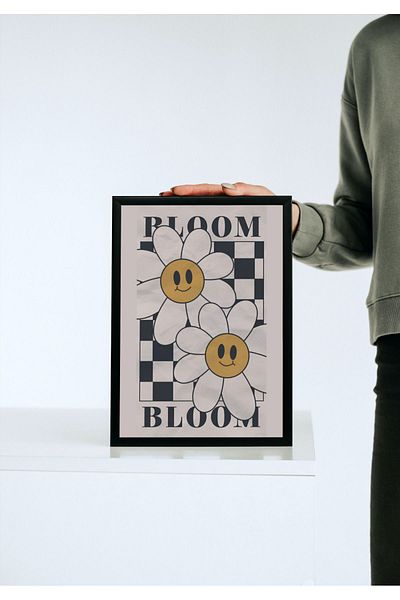 Arthopia Bloom Flower Daisies Pinterest Αφίσα με κορνίζα Υψηλής ποιότητας διακοσμητικό σχέδιο ζωγραφικής