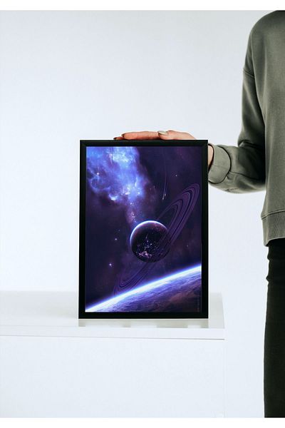 Arthopia Galaxy Saturn Space The Space Pinterest Αφίσα με κορνίζα Υψηλής ποιότητας διακοσμητικό σχέδιο ζωγραφικής
