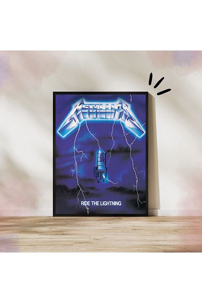 Arthopia Metallica Ride The Lightning Pinterest Πίνακας υψηλής ποιότητας σχεδίου με πλαίσιο αφίσας