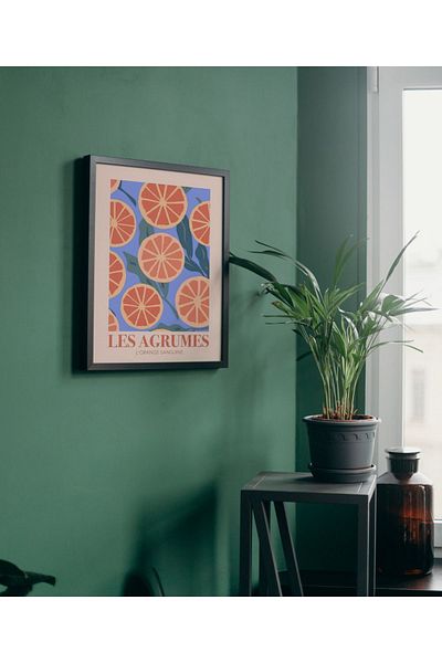 Arthopia Les Agrumes Orange Oranges Καλλιτεχνική αφίσα Pinterest με κορνίζα Υψηλής ποιότητας διακοσμητικός πίνακας