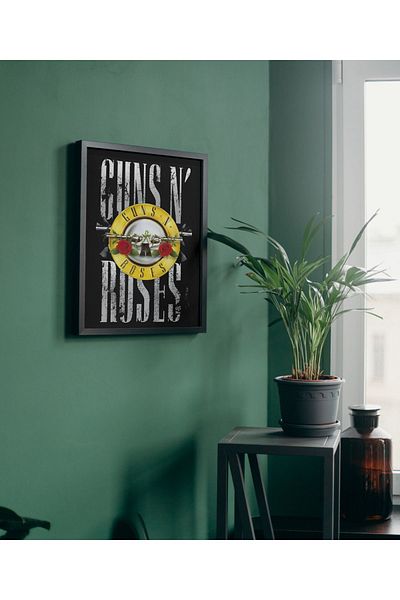 Arthopia Αφίσα Guns N' Roses Pinterest Πίνακας υψηλής ποιότητας με πλαίσιο