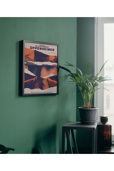 Arthopia Αφίσα ταινίας Oppenheimer 2 Δώρο Pinterest Πίνακας καλλιτεχνικού σχεδιασμού με κορνίζα