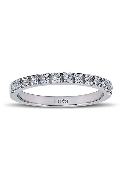 Lova 0,16 Karat Pırlanta Yarımtur Yüzük - 1030149