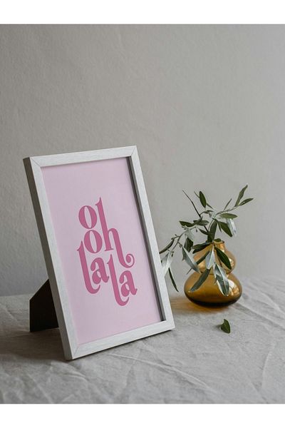 Arthopia Oh La La Pink Pastel Pinterest Αφίσα με κορνίζα Υψηλής ποιότητας διακοσμητικό σχέδιο ζωγραφικής