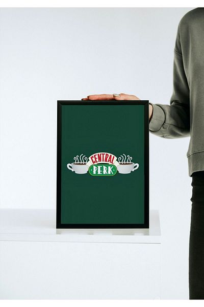 Arthopia Central Perk Friends Πράσινη Rachel Pinterest Πίνακας υψηλής ποιότητας σχεδίου με κορνίζα