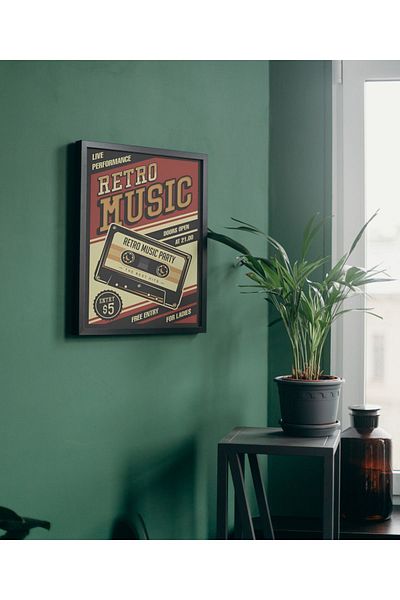 Arthopia Pinterest Retro Music Decoration Πίνακας αφίσας υψηλής ποιότητας με πλαίσιο