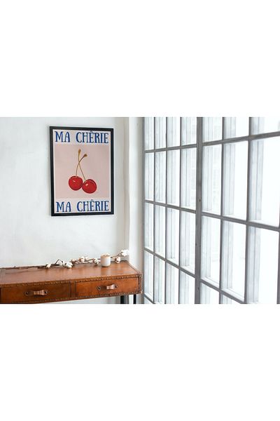 Arthopia Ma Cherie Cherry 90's Gift Αφίσα Πίνακας Καλλιτεχνικού Σχεδιασμού με κορνίζα
