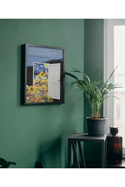 Arthopia Van Gogh'a Açılan Kapı Poster Çerçeveli Yüksek Kaliteli Dekorasyon T...