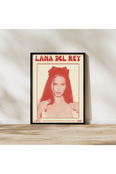Arthopia Lana Del Rey 2023 Πίνακας υψηλής ποιότητας σχεδίου με πλαίσιο αφίσας