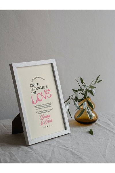 Arthopia Ζωγραφική αφίσας με σκελετό διακόσμησης Love