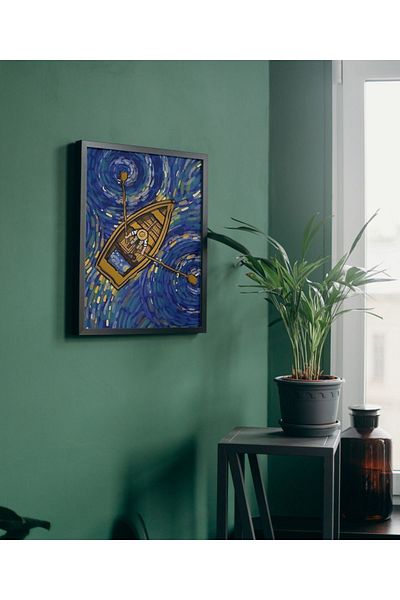 Arthopia Vintage Pinterest Βαν Γκογκ και σανδάλι με κορνίζα υψηλής ποιότητας διακοσμητικό σχέδιο ζωγραφικής