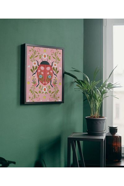 Arthopia Ethnic Pattern Ladybird Spring Festival Celebration Pinterest Δώρο Αφίσα Κορνίζα Καλλιτεχνική ζωγραφική
