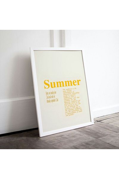 Arthopia Summer Word Meaning Summer Vibe Banner Pinterest Δώρο αφίσα με κορνίζα ζωγραφική καλλιτεχνικού σχεδιασμού