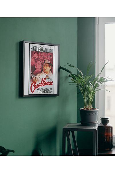 Arthopia Casablanca Warner Bros Vintage Διακόσμηση Υψηλής Ποιότητας Πλαίσιο Ζωγραφικής Τοίχου Αφίσα