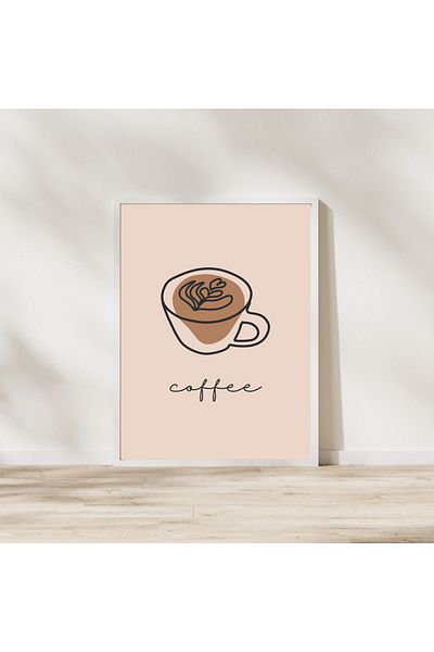 Arthopia Pinterest Coffee - Πίνακας υψηλής ποιότητας σχεδίου με πλαίσιο αφίσας καφέ