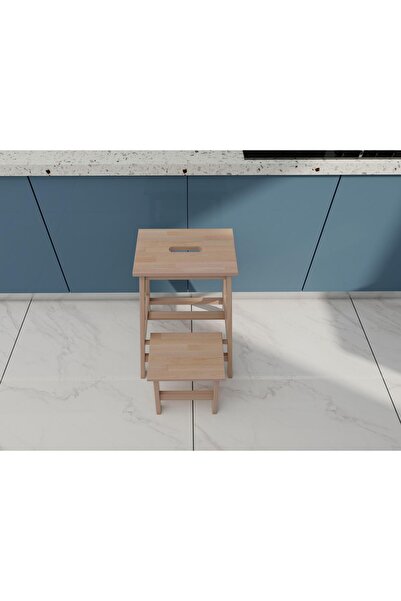 FASTWOOD Ahşap Katlanabilir Basamaklı Tabure