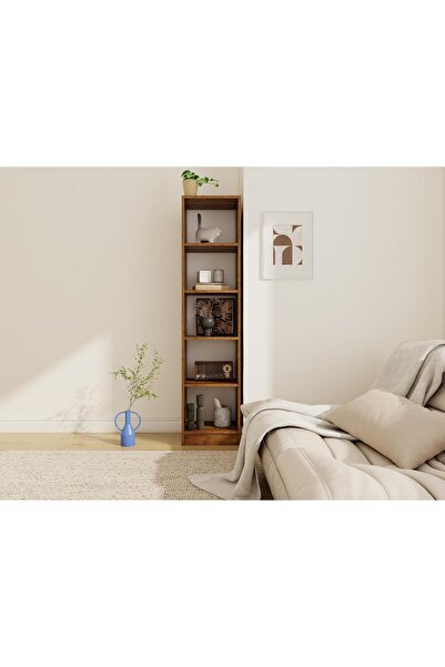 Masif Market 5 Bölmeli Kitaplık Marbella Kiraz - Beyaz