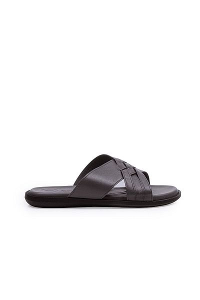 Vantaggio Ανδρικές παντόφλες Radiant Black - 100% γνήσιο δέρμα