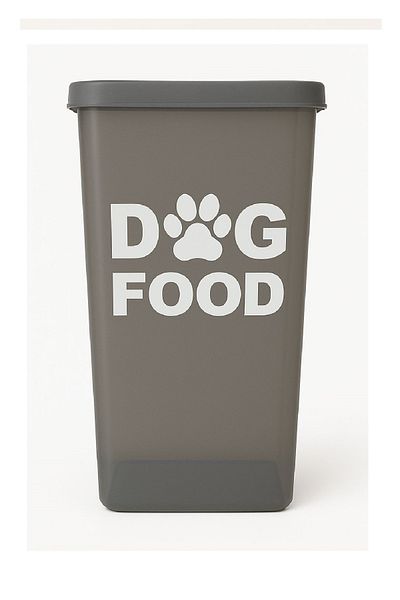 DEEMBRO 3.3 Liter Smoked Colored Dog Food Storage Container - Leak Proof, Non-Breathable