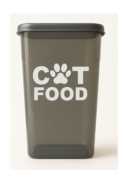DEEMBRO 3.3 Liter Smoked Cat Food Storage Container - Leak Proof and Air Resistant