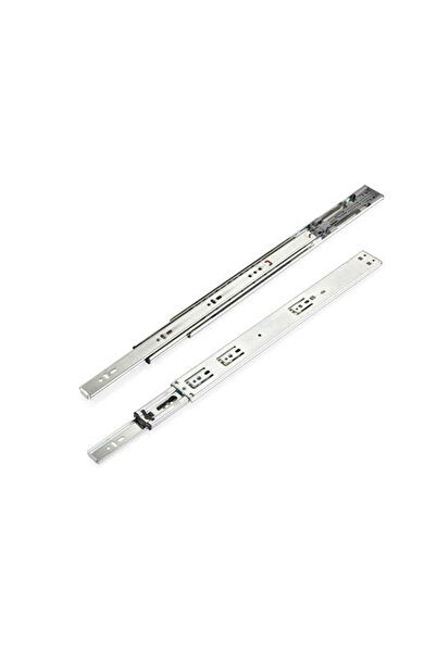 CANEX En 43 mm Bas-Aç Teleskopik Bilyalı Çekmece Rayı Kaplamalı - 50 cm (3 Ta...