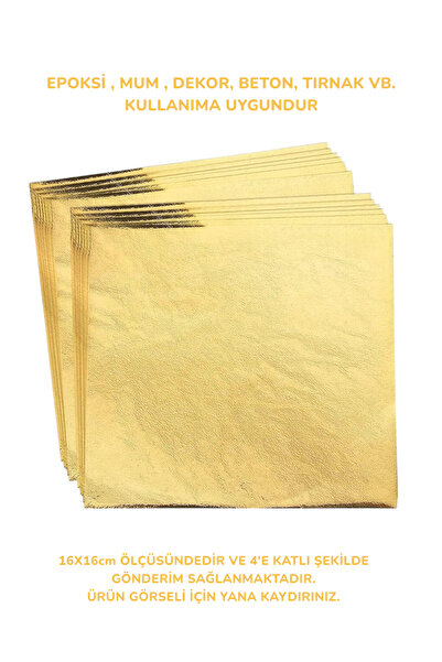 epoksi kalıp cank Epoksi Reçine Altın Yaprak Varak 5 Sayfa / Altın Varak / Ep...