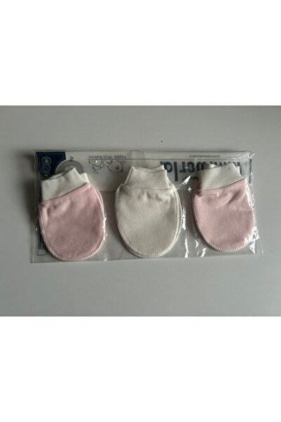 Miniworld Newborn Baby Girl Gloves Powder Color 3-Piece