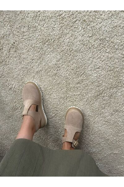 POTEEN Ptn Merrinea Taba Detaliu Catarama Piele Veritabila Femei -Sandale