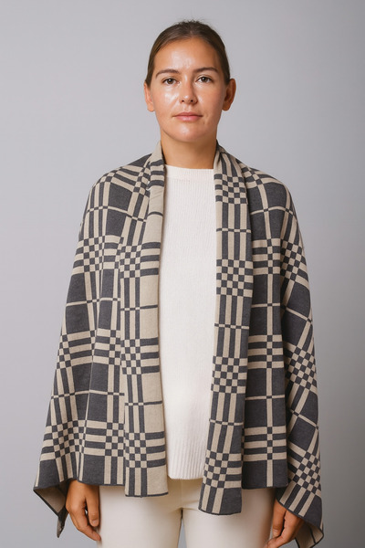 Sebir Moda Checkered Shawl